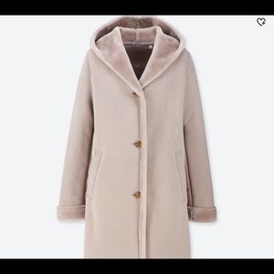 Uniqlo Faux shearling hooded coat